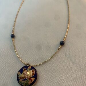 Victorian Lion Bangle, Cloisonné Bird Lapis Necklace, Napoleon Coin Pendant
